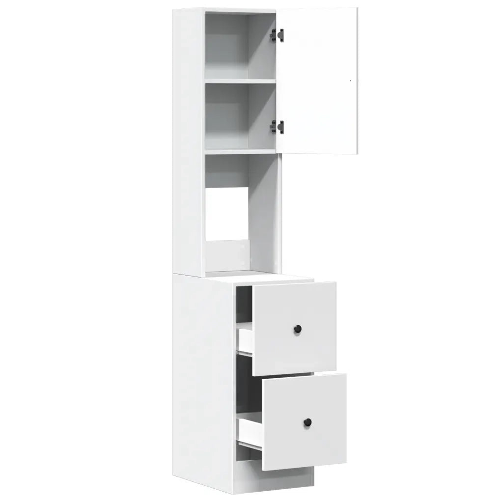 Mobile da cucina-Armadio da cucina Bianco 35x50x180 cm in Truciolato