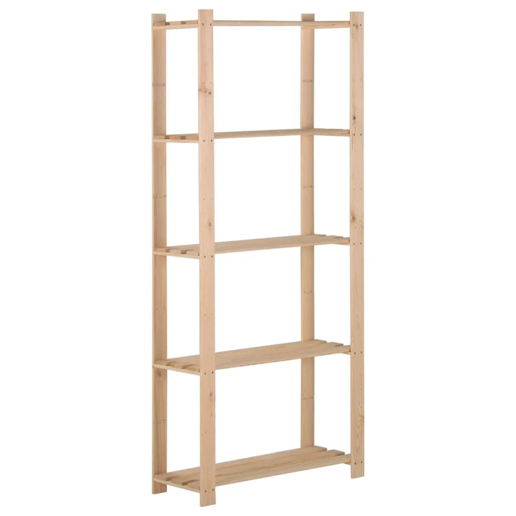 Scaffale portaoggetti a 5 ripiani 170 cm legno di pino massiccio 02_0000660