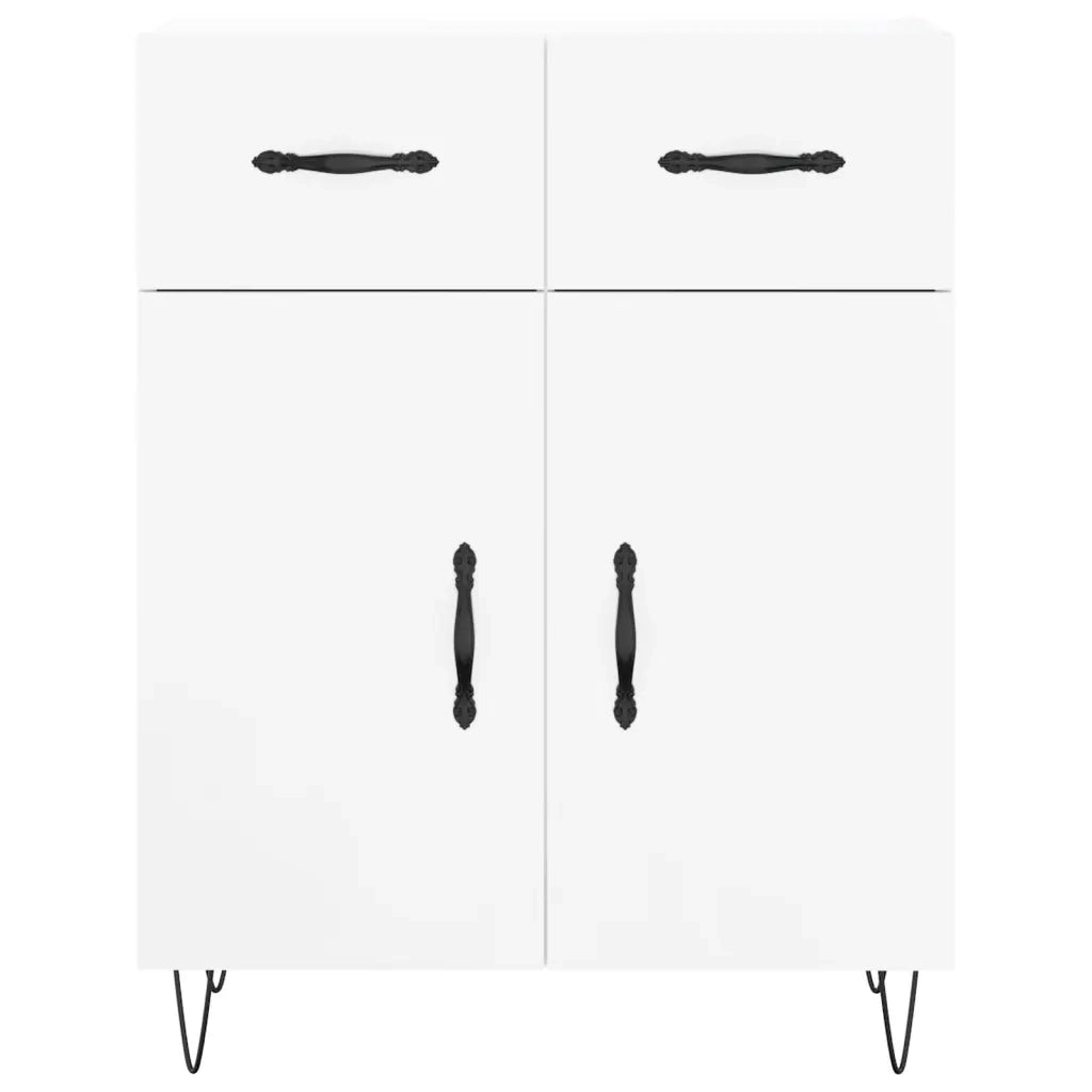 Credenza 69,5x34x90 cm in Legno Multistrato Bianco Lucido 827974