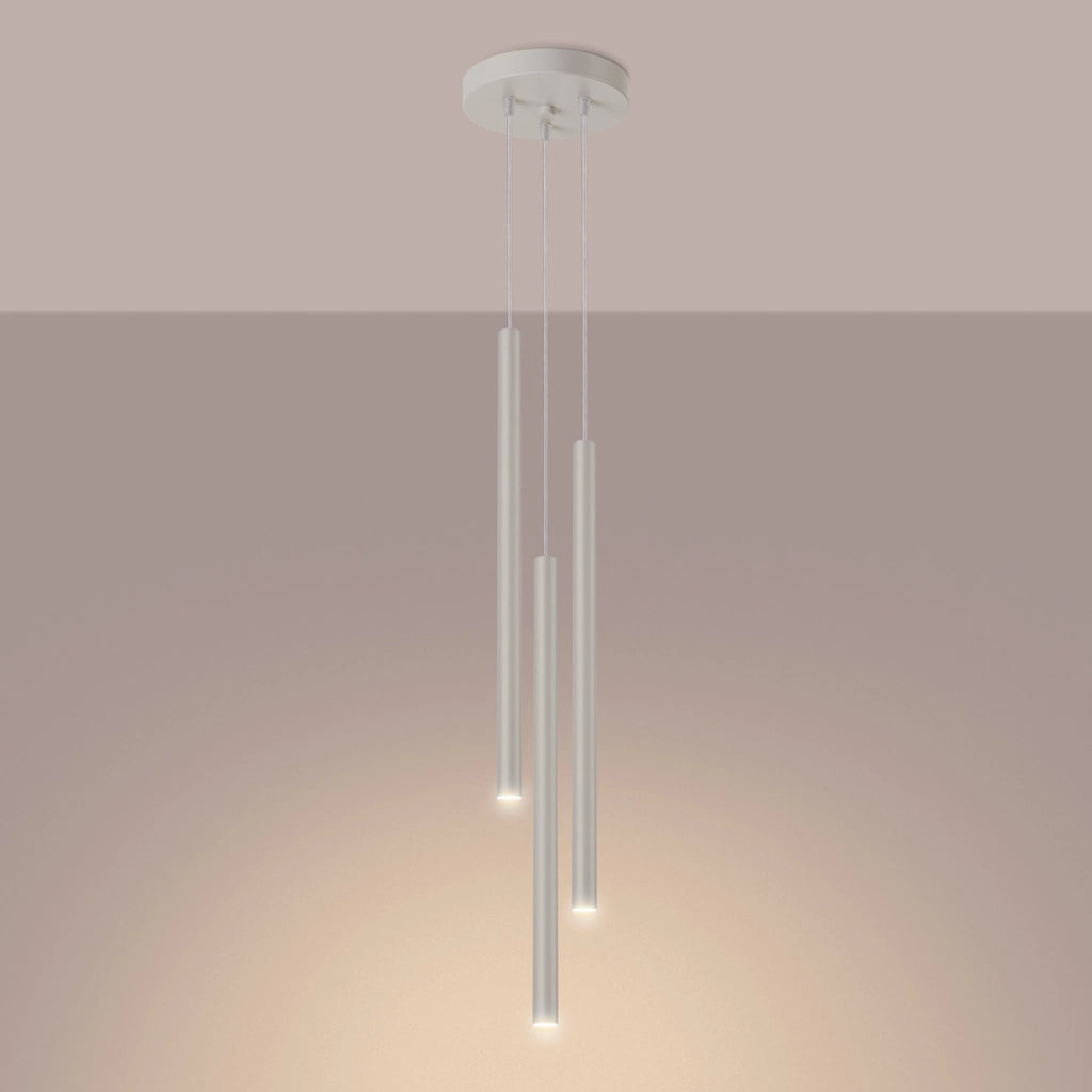 Lampada sospesa moderna beige Ø20cm 3xG9 Velino Pure Lume