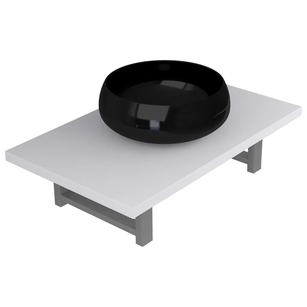 Set Mobili da Bagno | Armadio da bagno 2 pz Ceramica Bianco