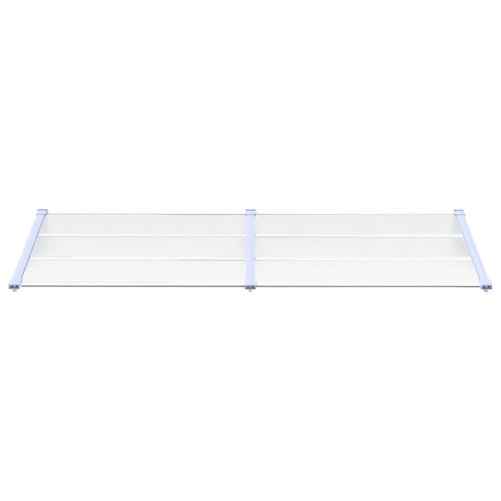 Tettoia per Porta Grigio e Trasparente 239x90 cm Policarbonato CFW1788272