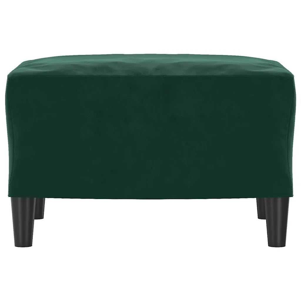 Poggiapiedi Verde Scuro 60x50x41 cm in Velluto