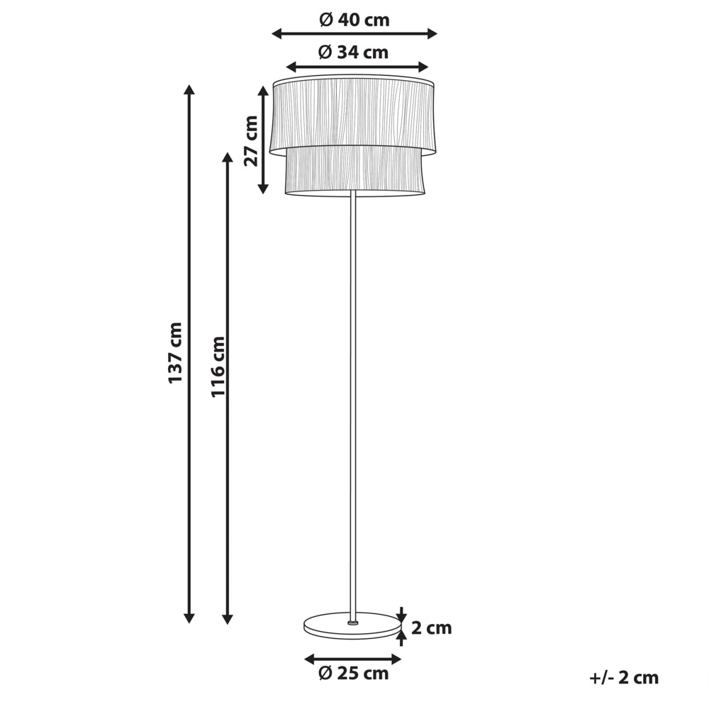Lampada da terra moderna con paralume marrone e struttura in metallo oro ufficio soggiorno camera da letto