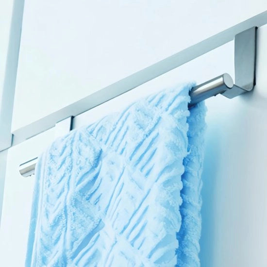 Hanger per Asciugamani per Bagno e Cucina - Maniglia per Porta e Parete in Acciaio Inossidabile, 36 cm