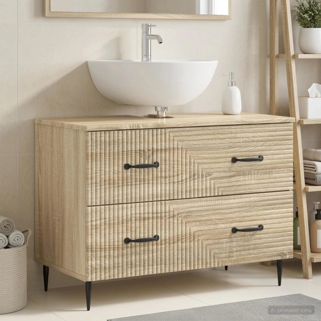 Armadio per Lavabo da Bagno HAARLEM Rovere Sonoma 896797
