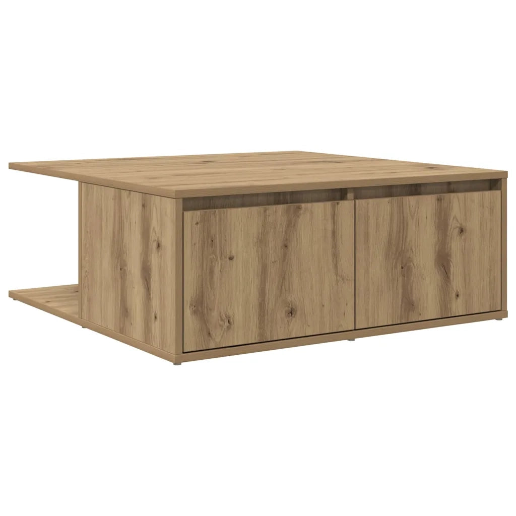 Tavolino da salotto rovere artigianale 80 x 80 x 31 cm 875487