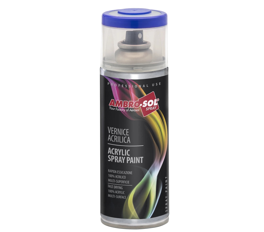 BOMBOLETTA SPRAY ACRILICO UNIVERSALE 400 ML Giallo traffico RAL 1023 - 6 pezzi- AMBROSOL