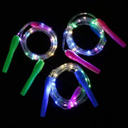 Tre pezzi di filo di luce con illuminazione LED, lunghezza regolabile e colore casuale - modi di lampeggiamento rapido/lento per allenamento e festa