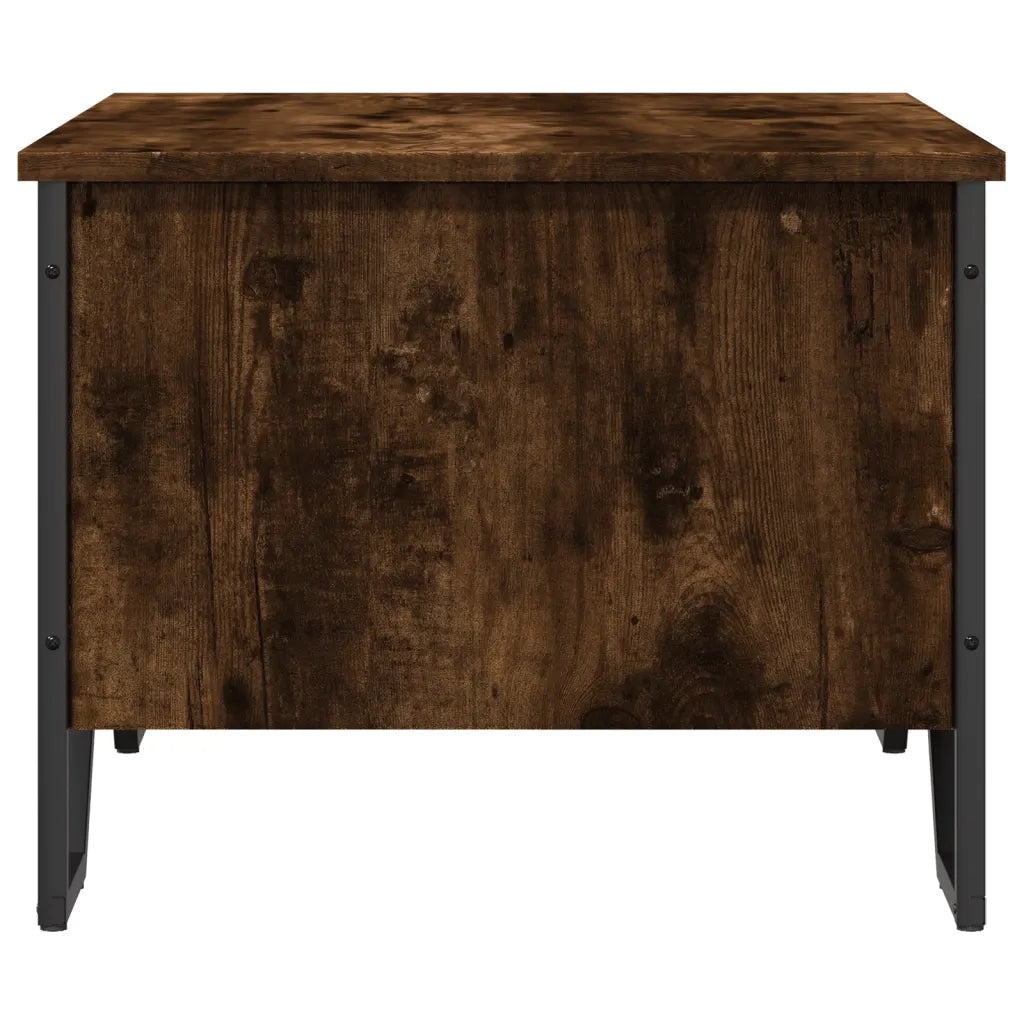 Tavolino da Salotto-Tavolino da soggiorno-Tavolo Rovere Fumo 75x51x40cm in Legno Multistrato