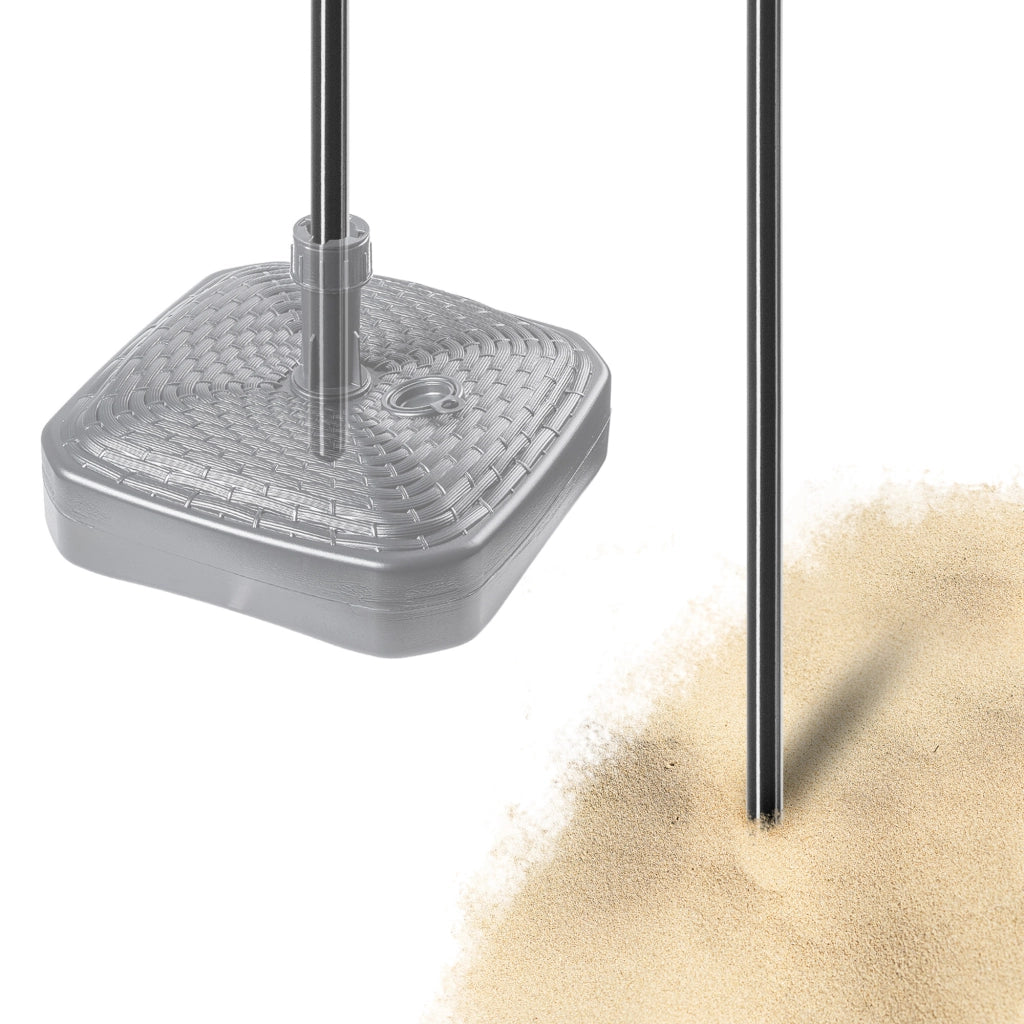 Ombrellone da giardino grande KADAX 210 cm, pieghevole, per balcone, con copertura rettangolare