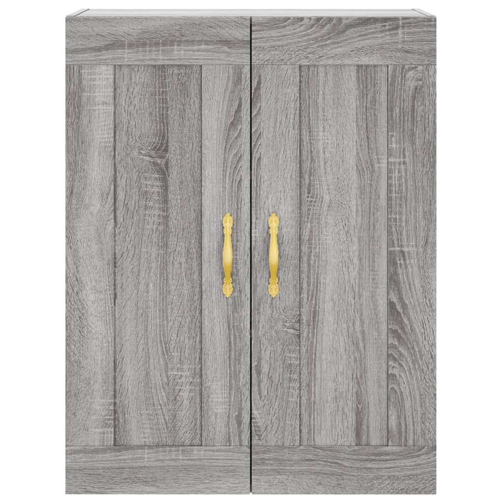 Buffet credenza cassettiera armadio mobile contenitore organizer cucina soggiorno salotto rovere Sonoma alto 69,5 x 34 x 180 cm legno ingegnerizzato grigio 02_0035571