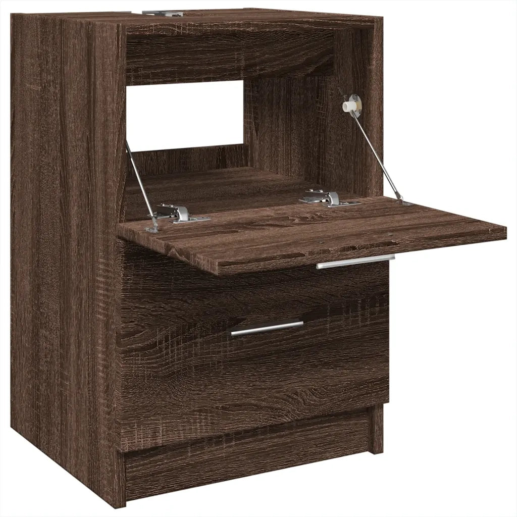 Mobile Lavabo-Armadietto da bagno Rovere Marrone 40x37x59 cm in Truciolare