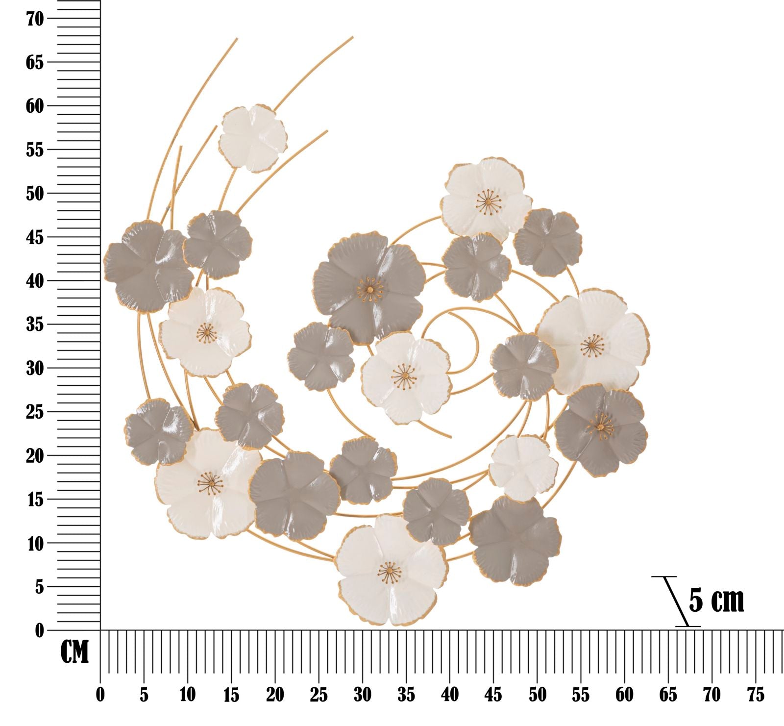 Pannello da Muro Lotly 63,5x5x67,9 cm in Ferro