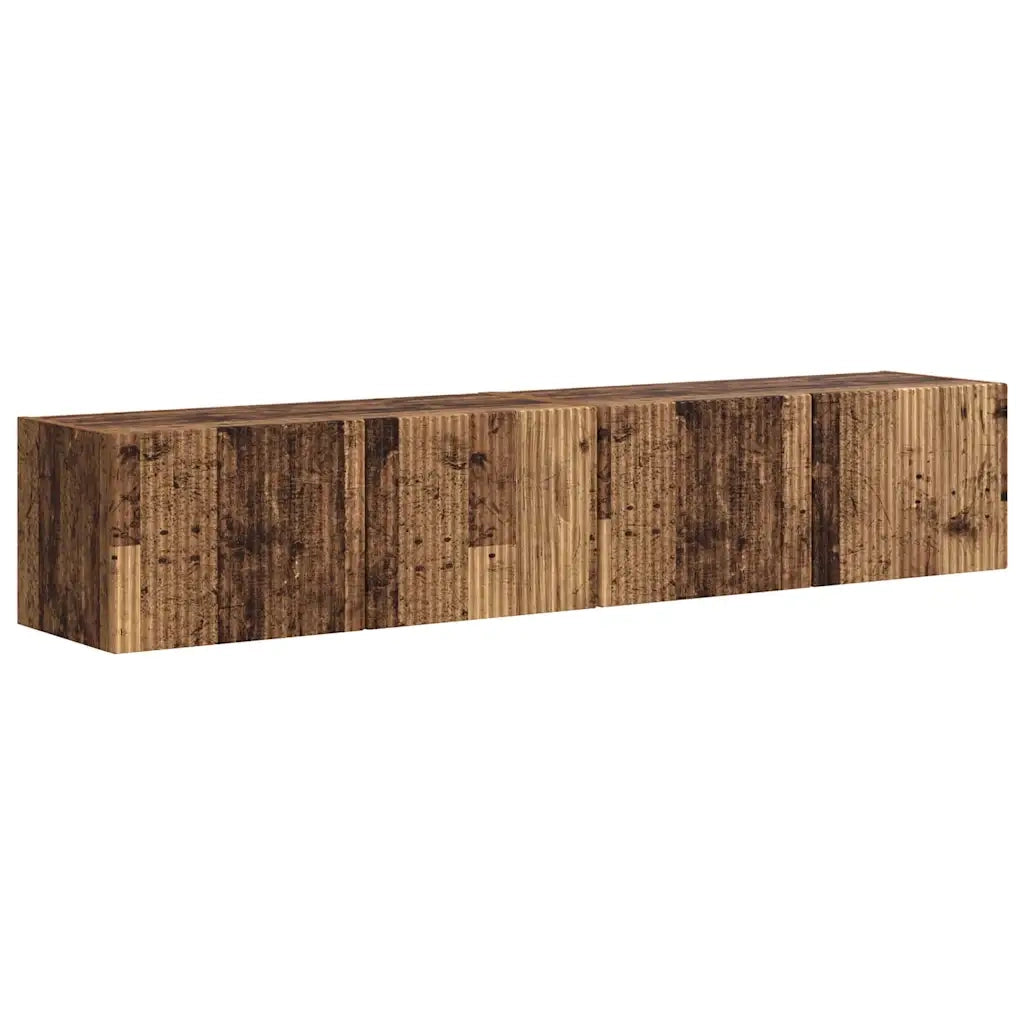 Mobile TV da parete 2 pz-Set di 2 Mobile TV a Muro-Credenza TV Legno vecchio 60 x 31 x 29.5 cm 852267