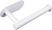 Houder per wc 16L x 8B centimetro - Autoadesivo - Acciaio inossidabile - Bianco