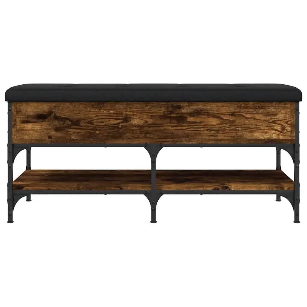 Panca Porta Scarpe Rovere Fumo 102x42x45 cm Legno Multistrato