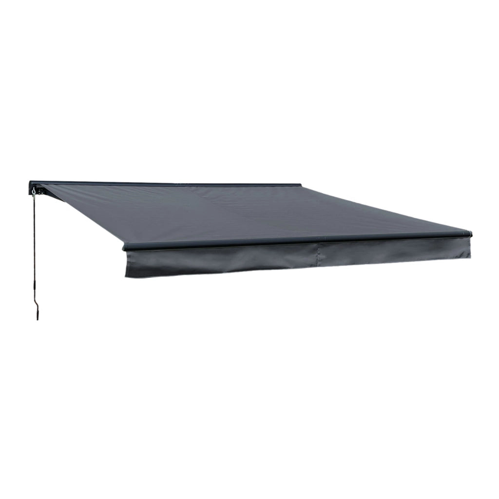 Tenda SAULE 3,95 × 3 m con semicupio - Tessuto antracite e struttura grigia