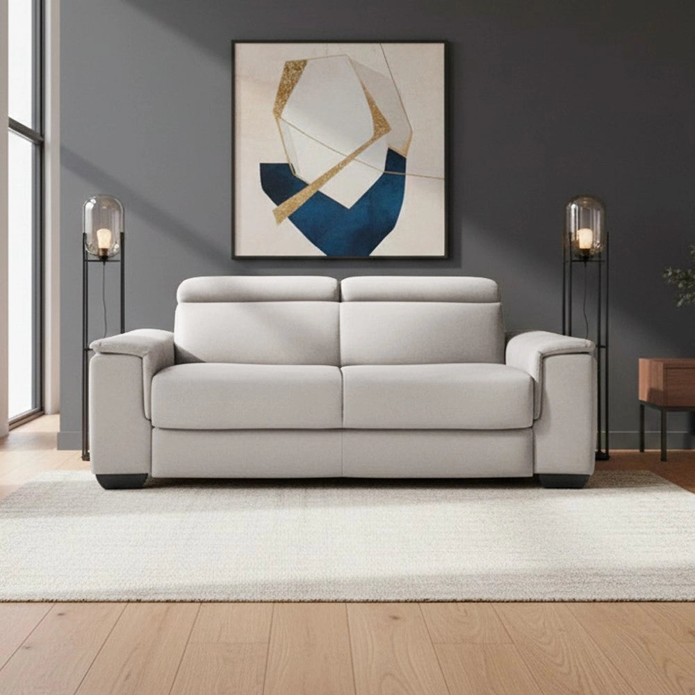 Divano letto colore grigio chiaro Mercurio 3 posti 210x94x90H