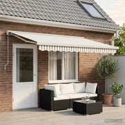 Tenda retrattile Grigio chiaro e bianco 450 × 300 cm 3426228