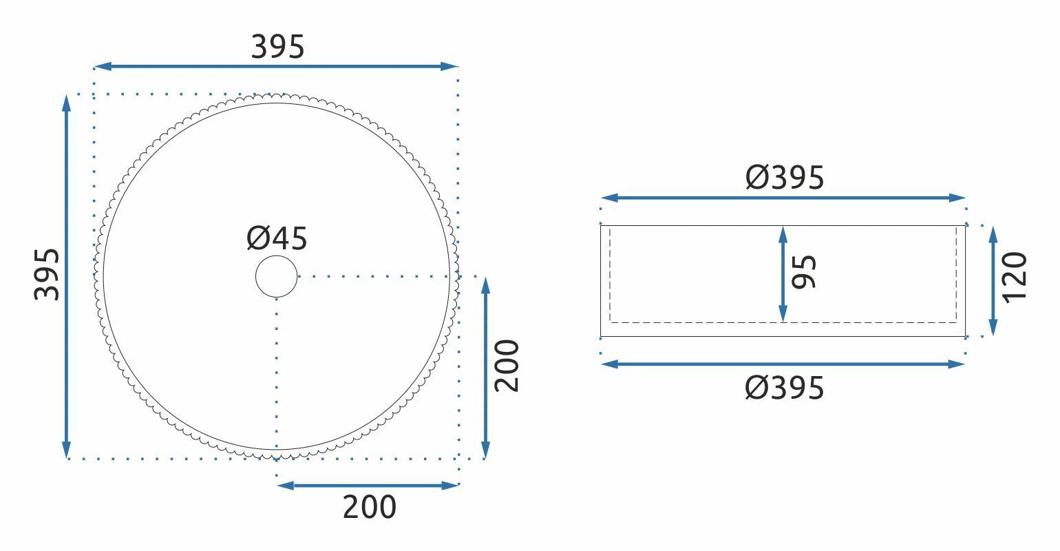 Lavabo Da Appoggio Rea Ingrid Black