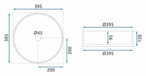 Lavabo Da Appoggio Rea Ingrid Black