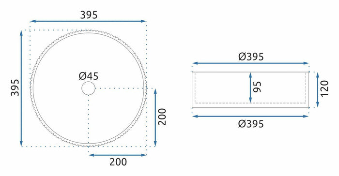 Lavabo Da Appoggio Rea Ingrid Black