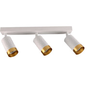 Plafoniera/Applique 3 luci bianco oro GU10 Arras Polux