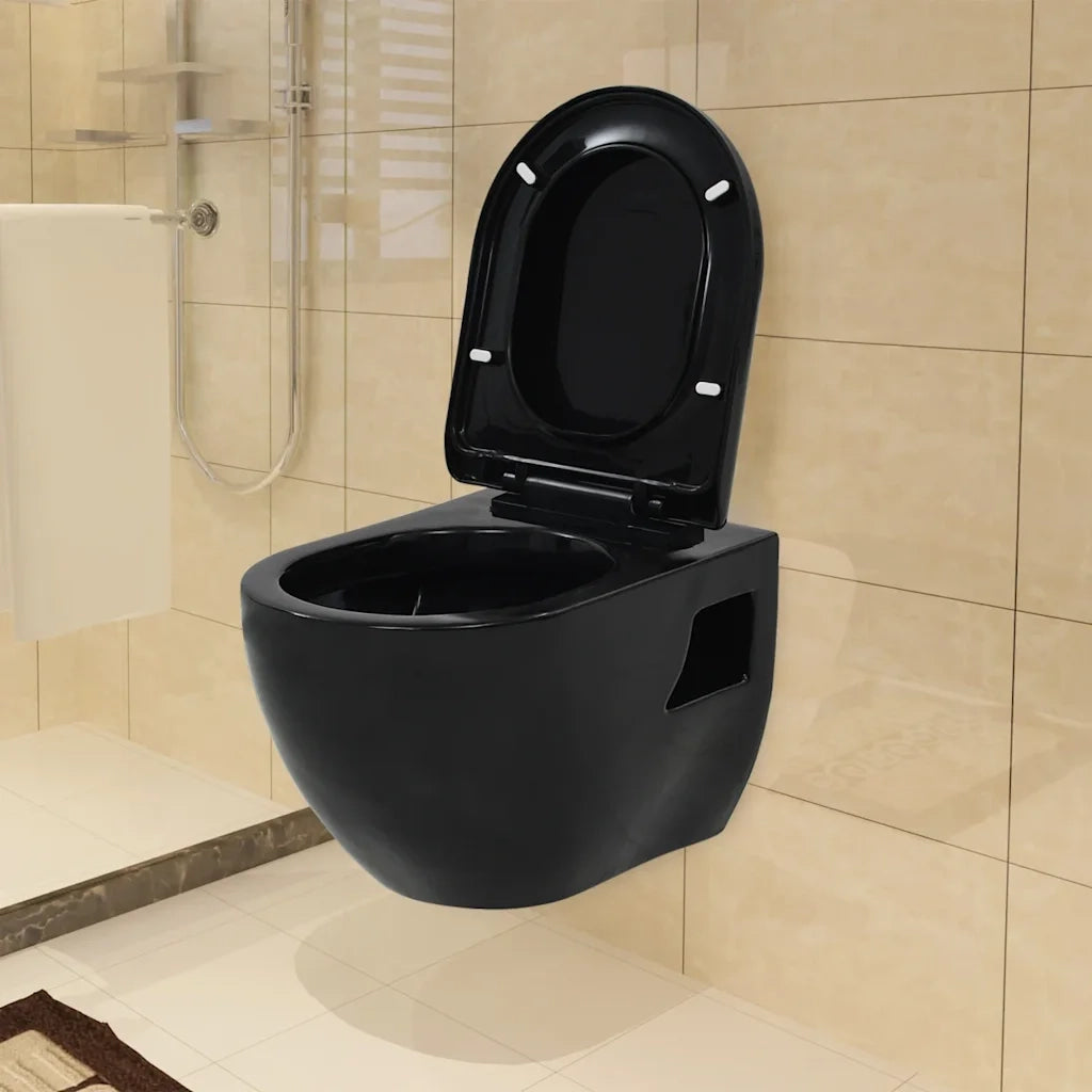 WC Sospeso in Ceramica Nera CFW6908201
