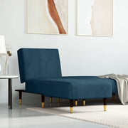 Chaise Longue in Velluto Blu 352801