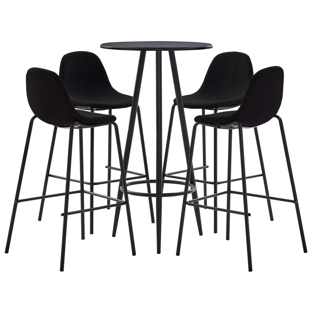 Set da Bar 5 pz in Tessuto Nero cod mxl 9513