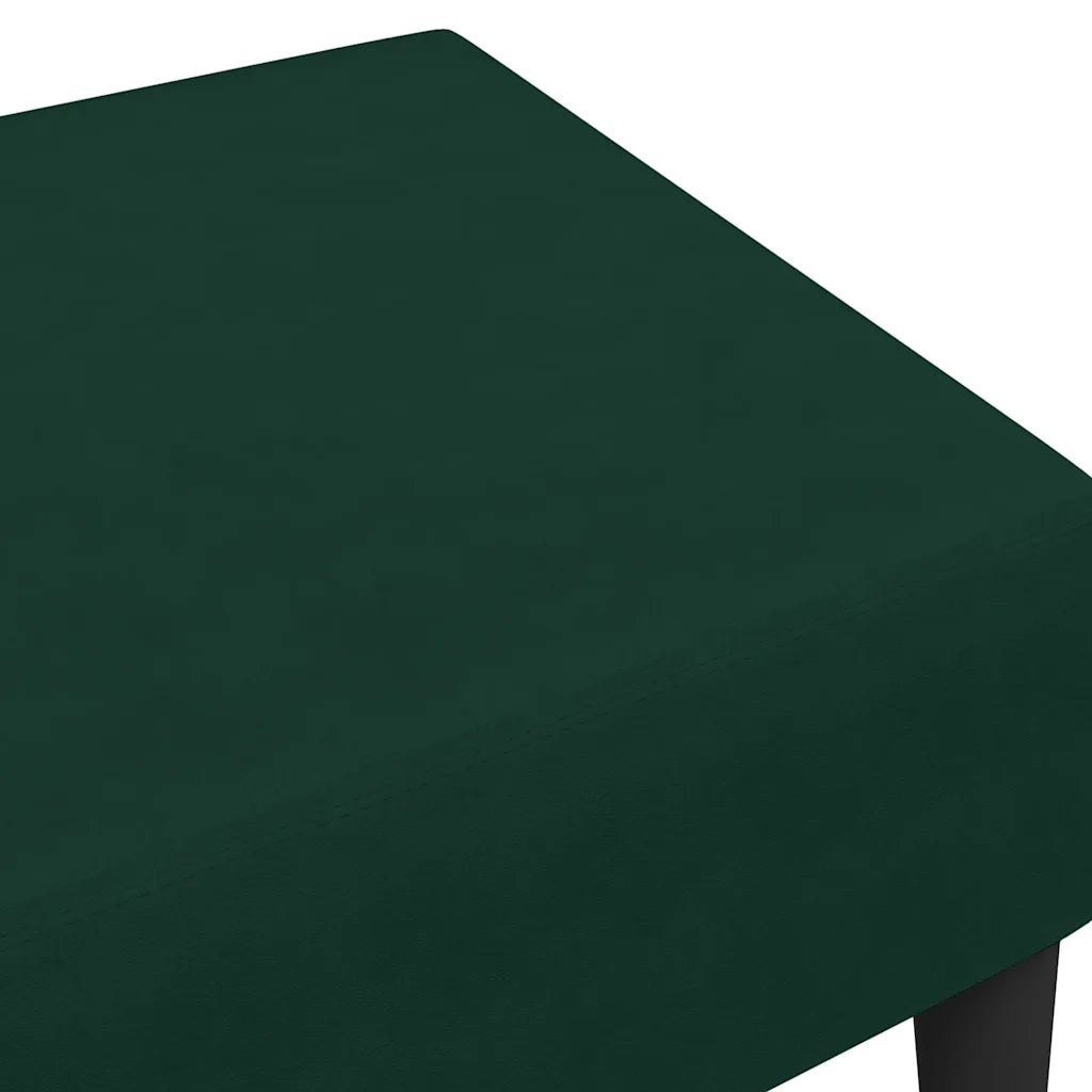 Poggiapiedi Verde Scuro 77x55x31 cm in Velluto 379559