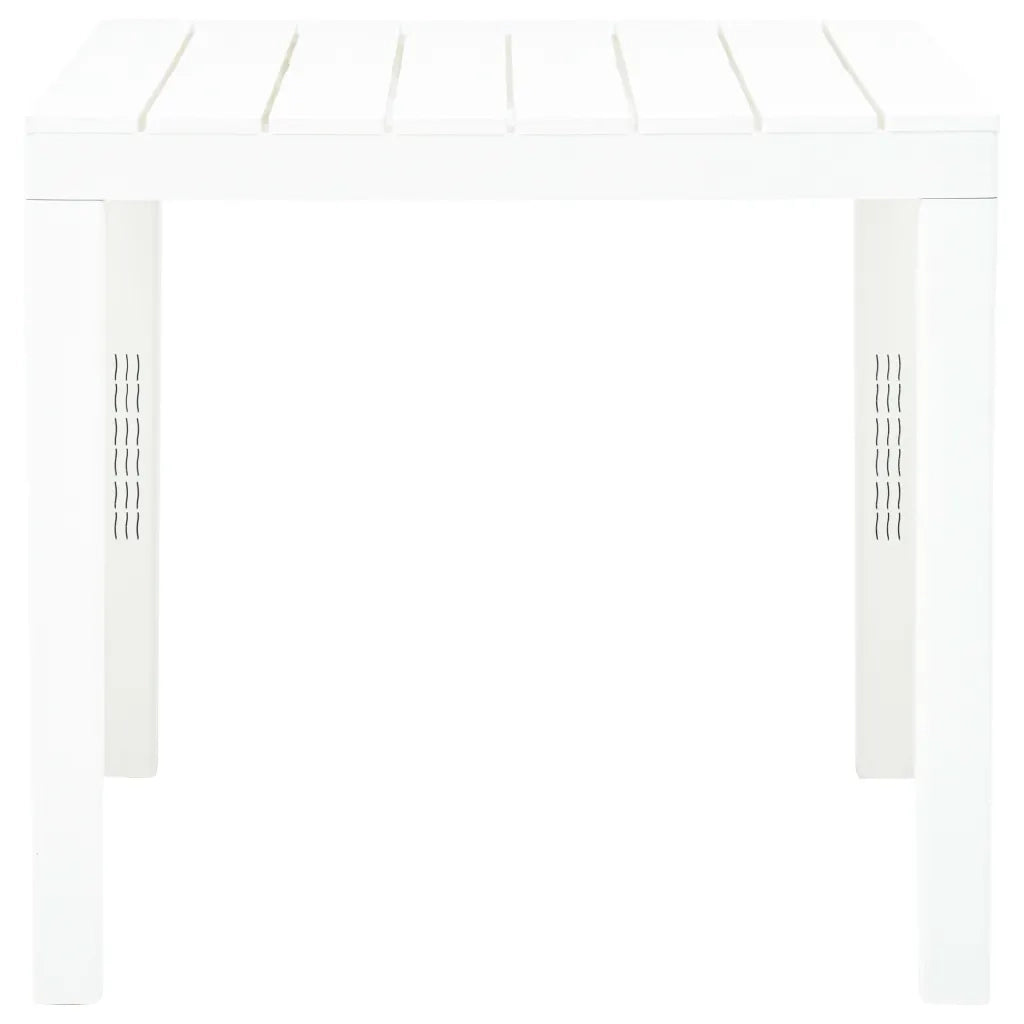 Tavolo da Giardino Bianco 78x78x72 cm in Plastica 48783