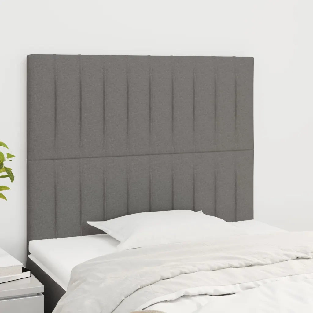 Testiera Grigio Scuro 100x5x118/128 cm Tessuto 3116561