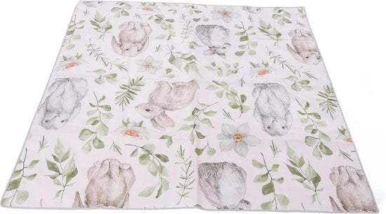 Tappeto Giocattolo Coniglio Disegno 130x130cm Tappeto Giocattolo Pieghevole Portatile Mat Maternità Tempo