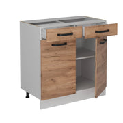 Vicco Mobiletto base per cucina Quercia dorata 80 cm senza piano di lavoro
