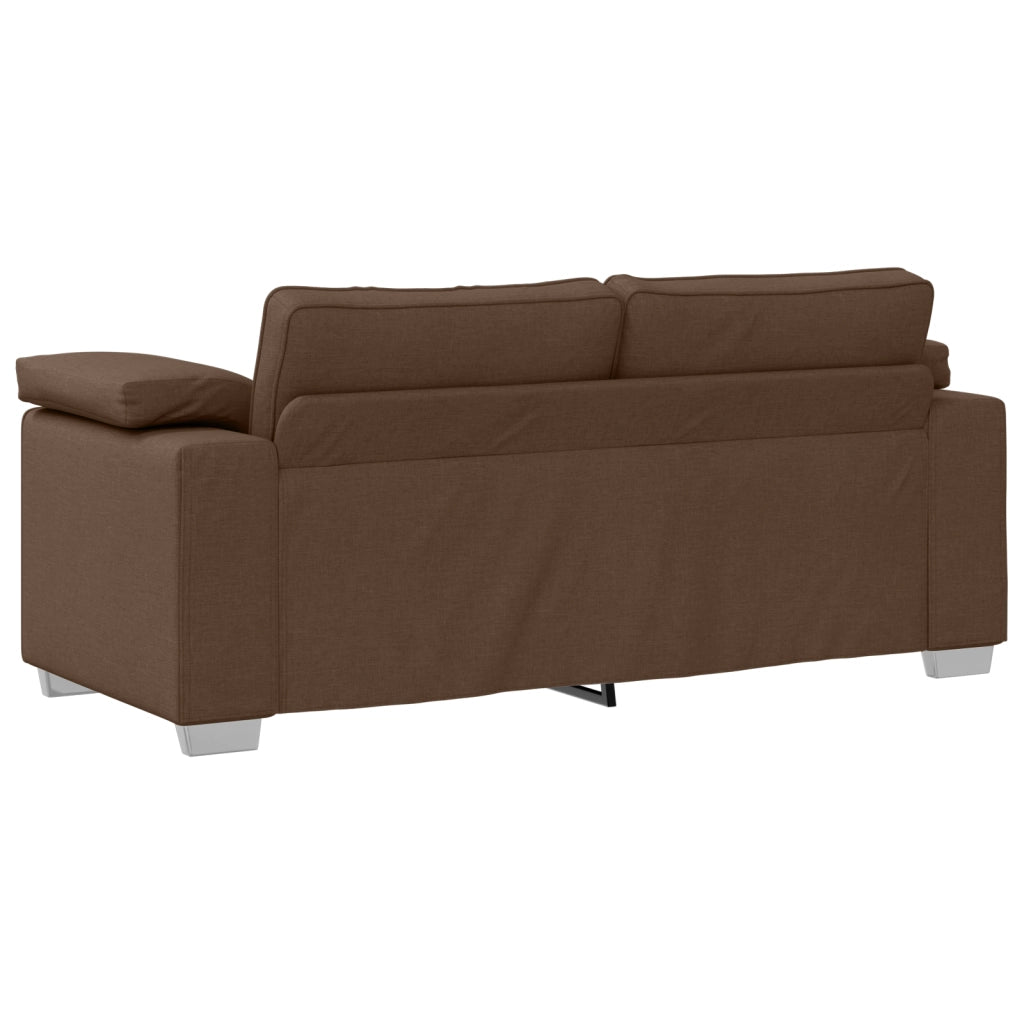 Divano Loveseat Marrone 140 cm Tessuto