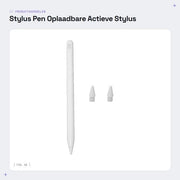 Penna Stylus Oplaadbare - Anti Palmo - Tastiera Universale - Adatta per Tablet - Modello 07v5z6pg4