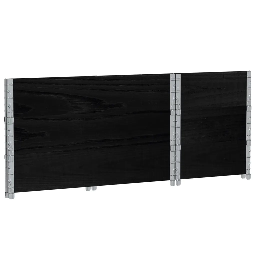 Fioriera da Giardino Nera 100x50 cm in Legno Massello di Pino 3295428