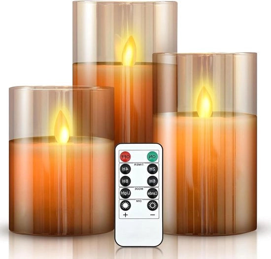 Decorazione Esterna con Fiamma Vibrante Dimmerabile Luce a Distanza per Esterni con Fiamma Vibrante Effetto Realistico per Sala da Pranzo 3 Pezzi