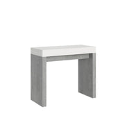 Consolle allungabile 90x40/300 cm Roxell Mix piano bianco frassino - struttura cemento
