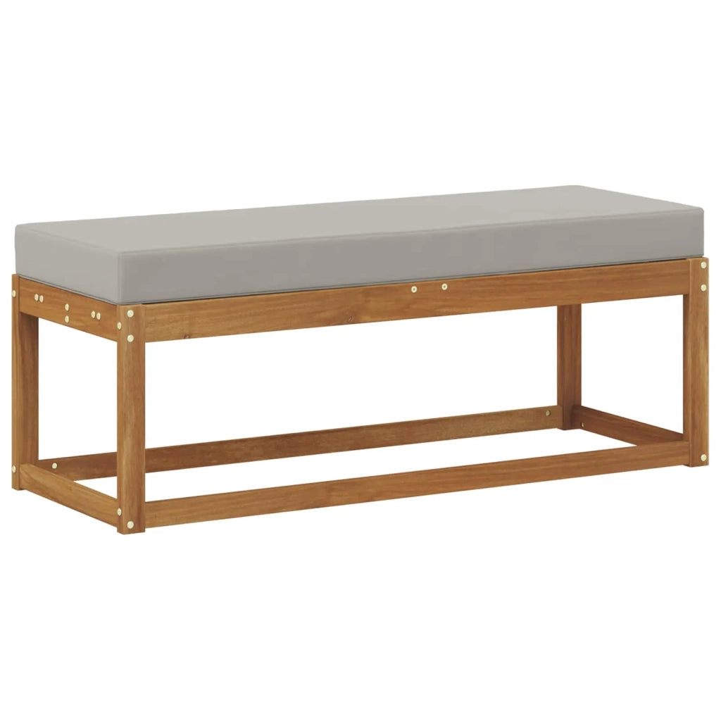 Sedia da giardino-Panca Sgabello Grigio Naturale e Chiaro 115 x 43 x 37 cm