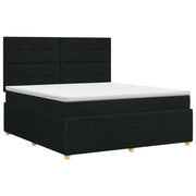 Letto box spring con materasso Nero 140 x 200 cm Tessuto 3454412