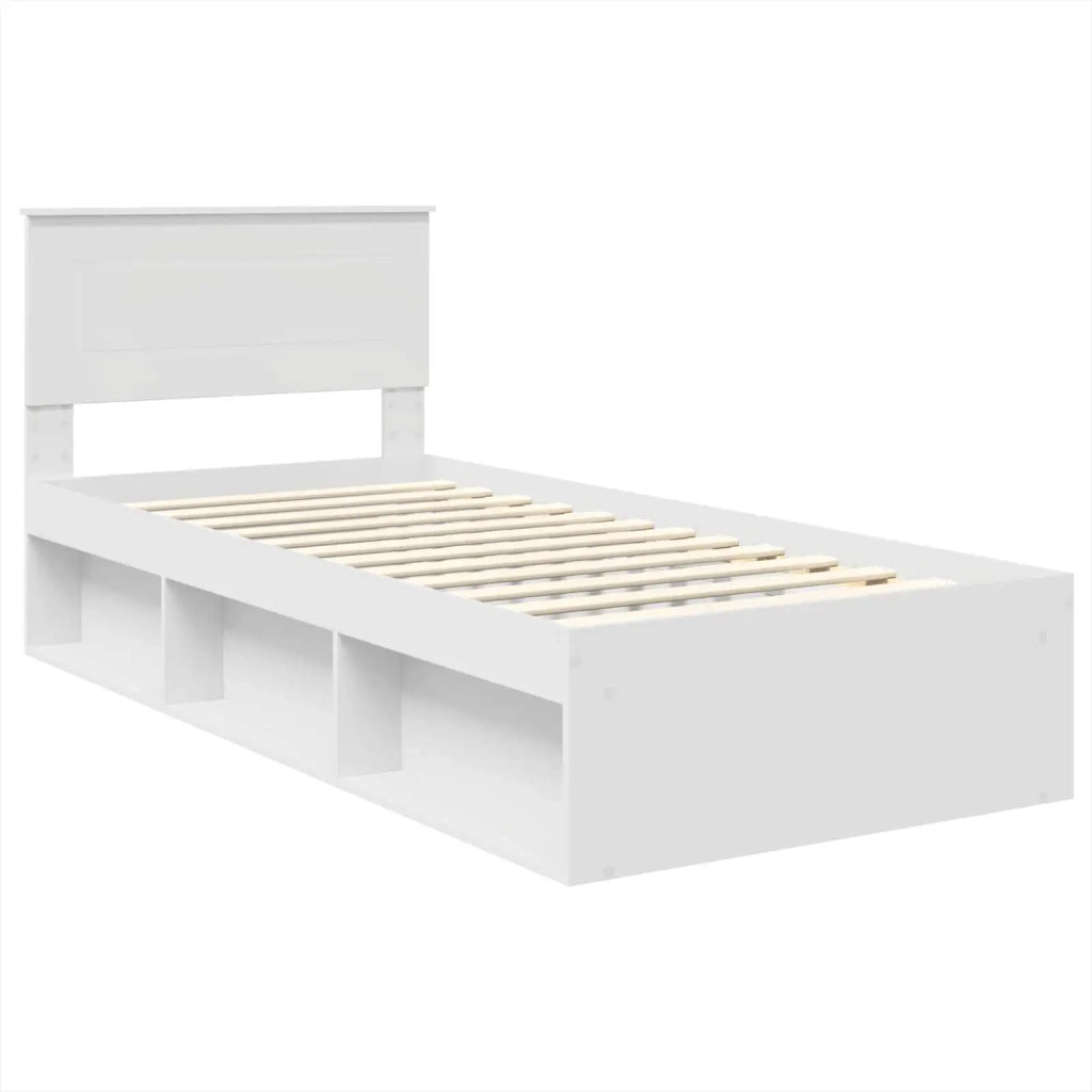 Struttura del letto Bianco 75 x 190 cm Legno multistrato