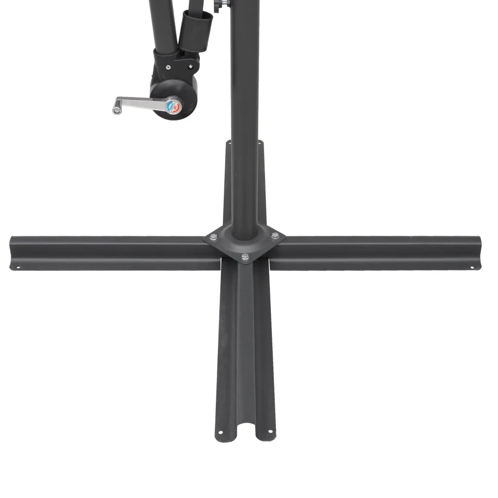 Ombrellone a Sbalzo Nero 3 m Palo in Alluminio 47226