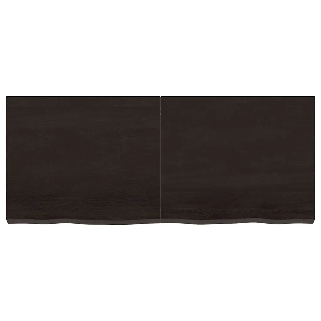 Mensola | Ripiano | Scaffale Marrone Scuro 120x50x(2-6) cm Massello Rovere Trattato