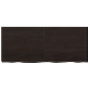 Mensola | Ripiano | Scaffale Marrone Scuro 120x50x(2-6) cm Massello Rovere Trattato