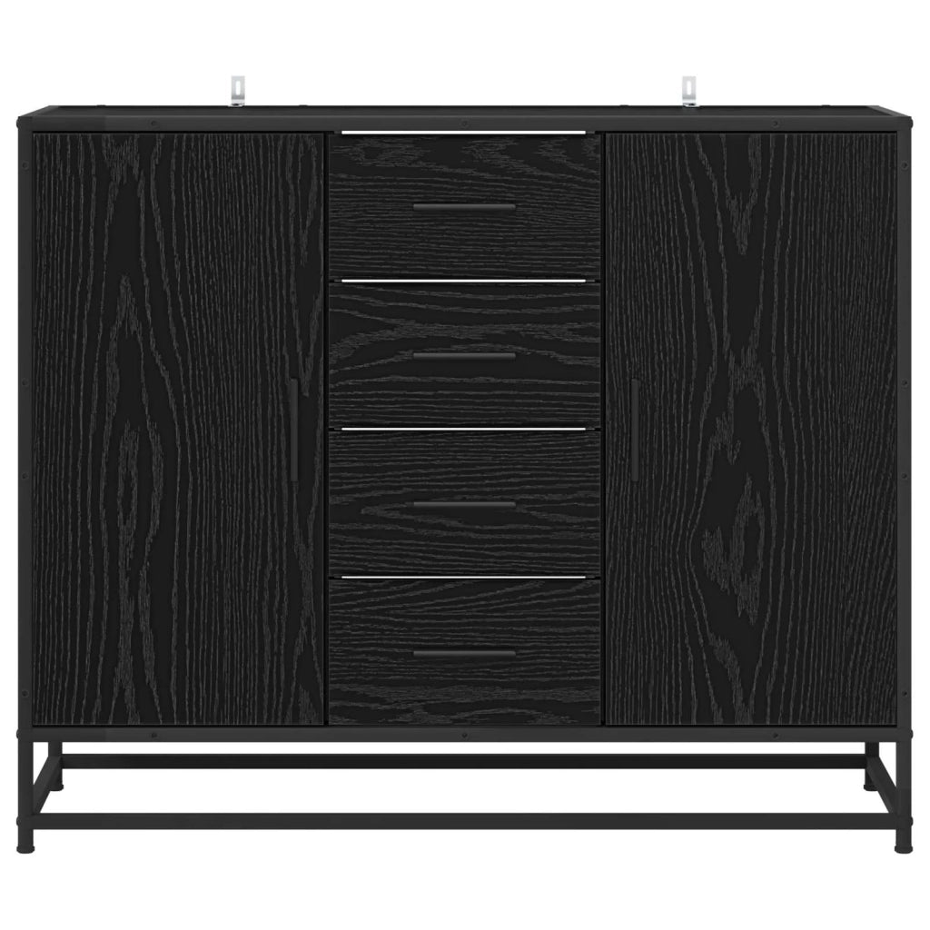 Credenza Rovere Nero 92 x 35 x 76 cm Legno ingegnerizzato 3439157