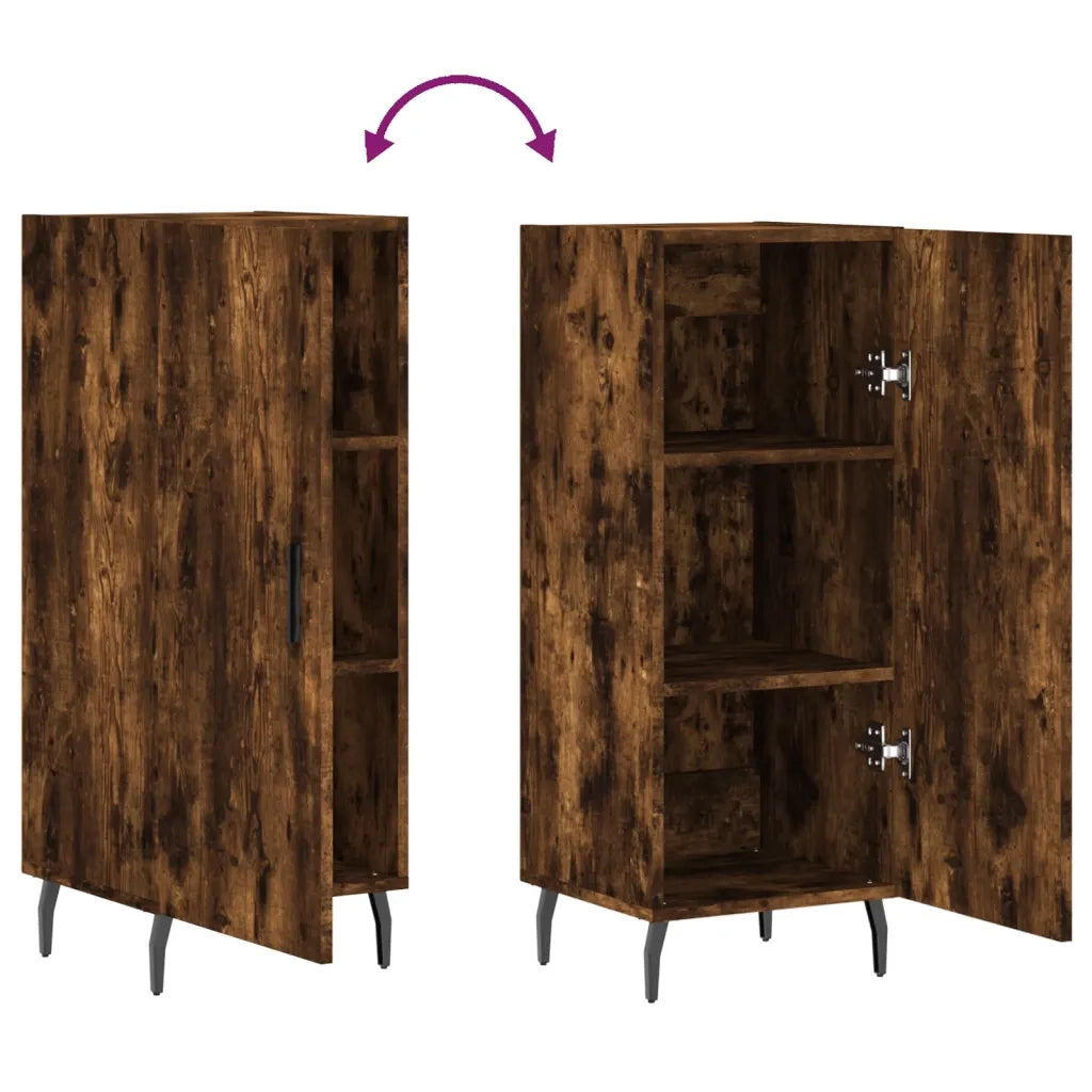 Credenza Rovere Fumo 34,5x34x90 cm in Legno Multistrato