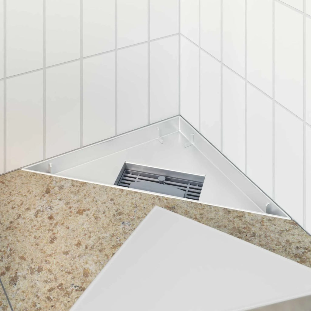 Scarico Doccia Triangolare 2 in 1 Argento 32 x 32 x 7,5 cm CFW8312429